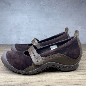 Merrell~Women's~Plaza Bandeau Brown Leather/Suede Mary Jane Shoes~Size 9.5